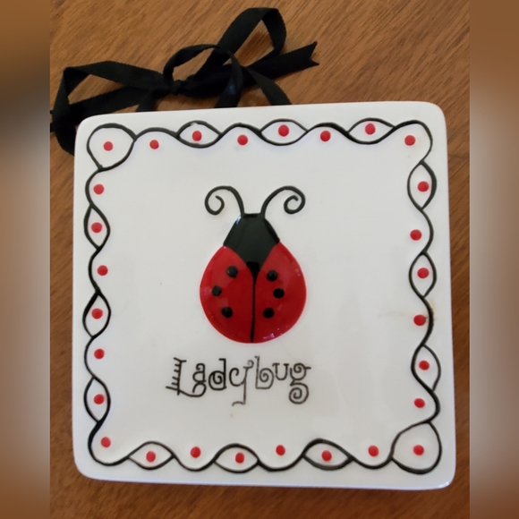 MWW Market Other - SET OF 4 porcelain ladybug tiles